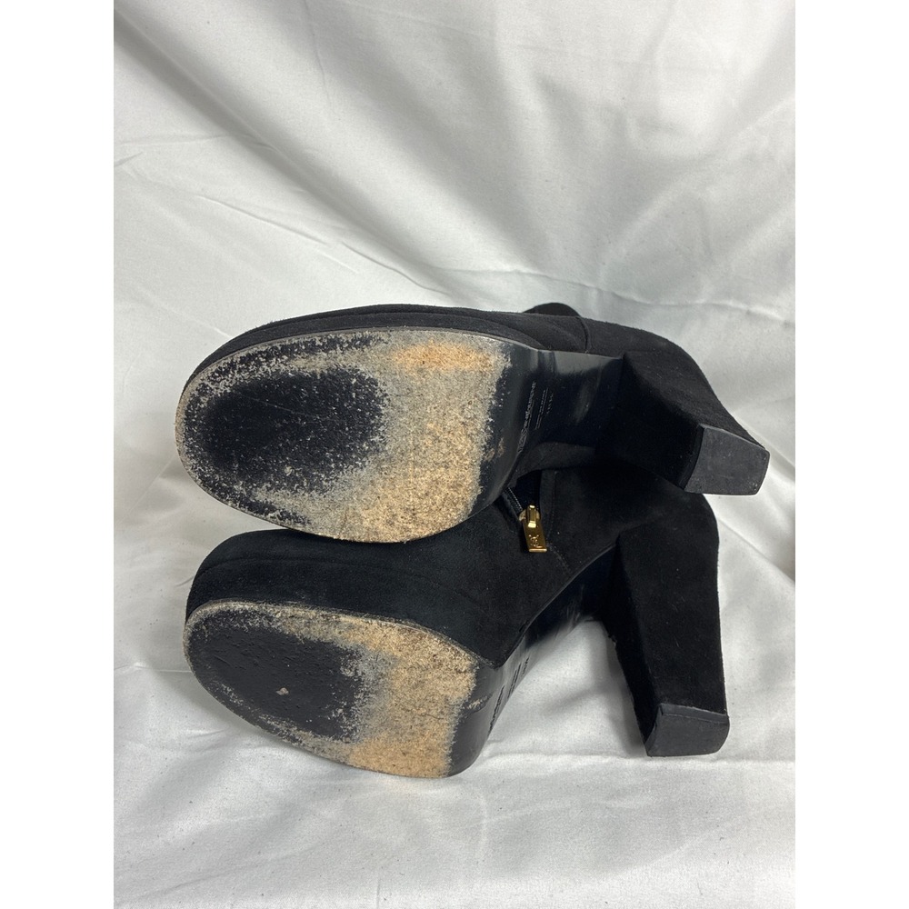Yves Saint Laurent YSL Black Suede Tribute Platform Ankle Boots 38.5 Italy - Picture 7 of 11